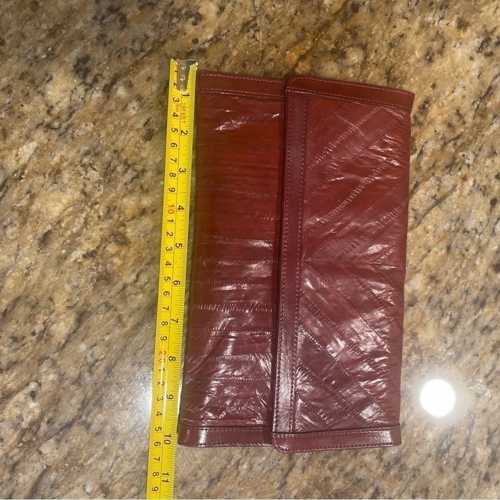 Vintage Eel skin leather clutch bag - Picture 10 of 11
